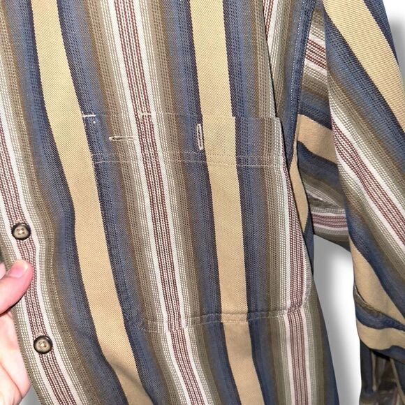 GANT Brown and Green Chelsea Twill Button Down Shirt Size M - Picture 6 of 9